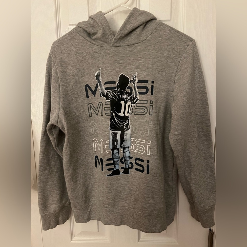 MESSI XL Kids Gray Hoodie